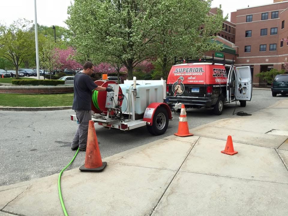 Superior Sewer & Drain Service work van for Commercial Drain Cleaning in Southeastern Connecticut